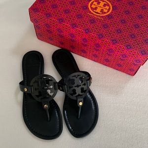 Tory Burch Miller Sandal Black Leather